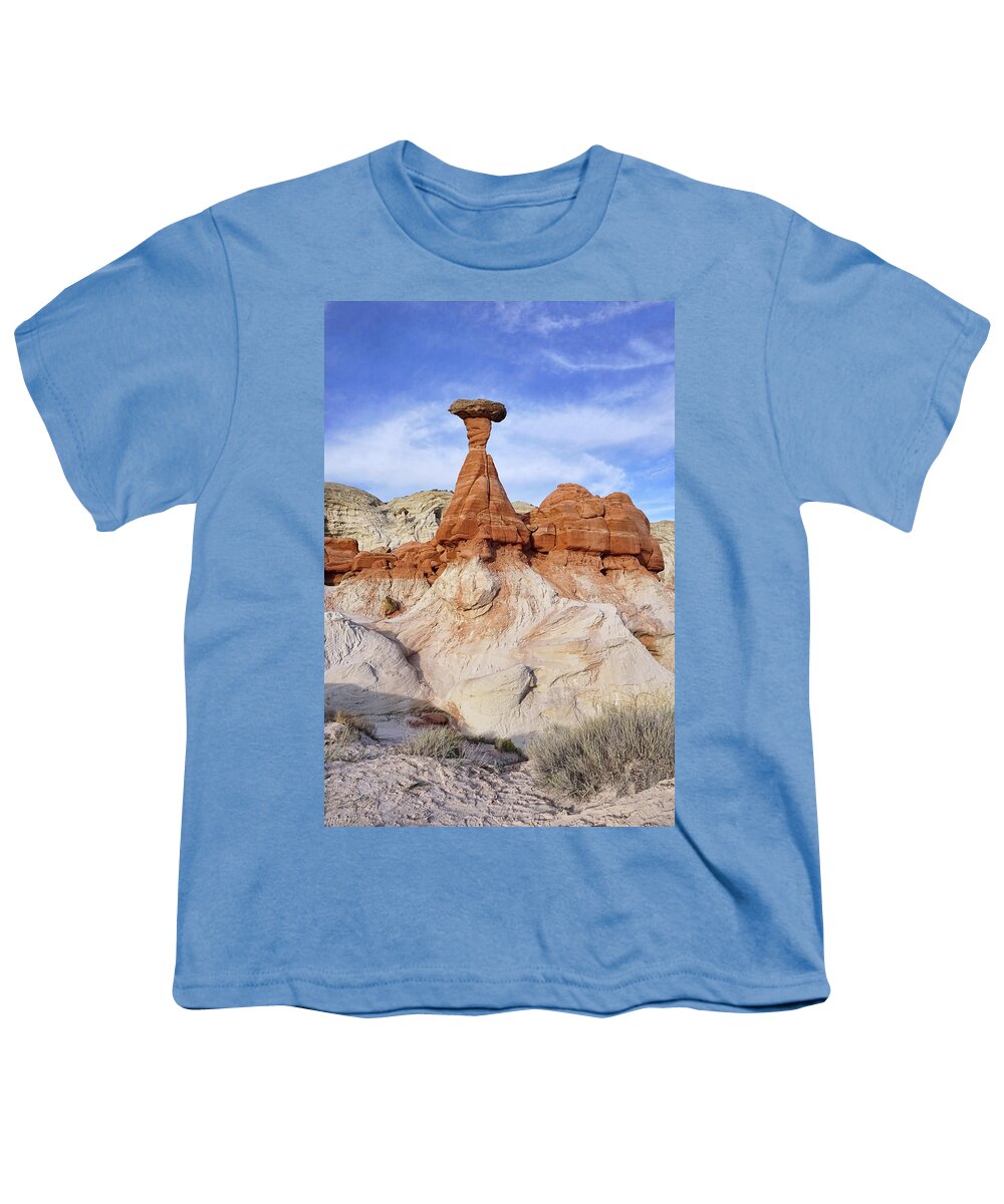 Toadstools Youth T-Shirt featuring the photograph Rooted in Time by Theo O'Connor