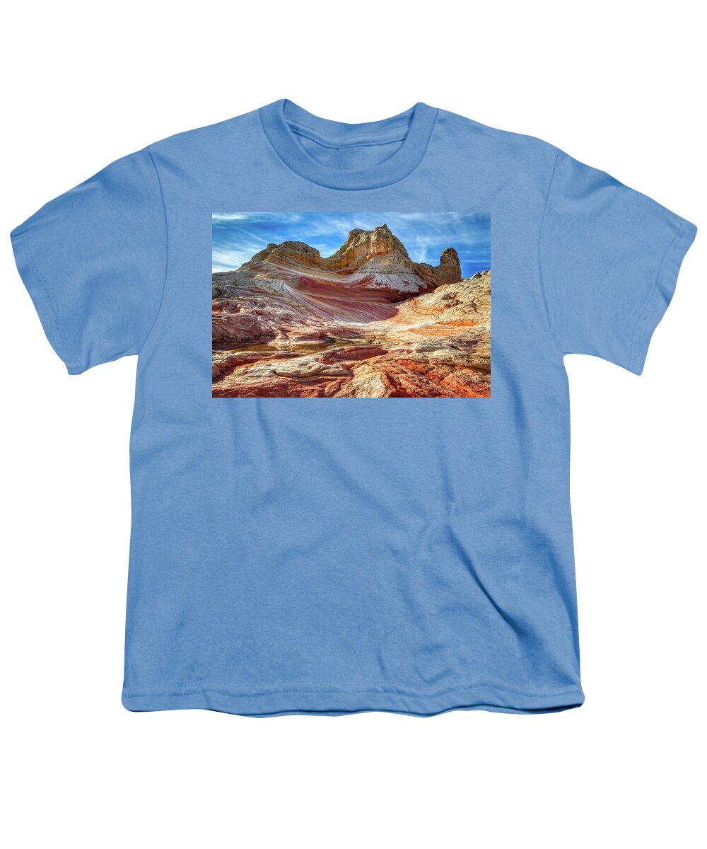 Alone Youth T-Shirt featuring the photograph Twisted Navajo Sandstone of White Pocket by Jerry Fornarotto