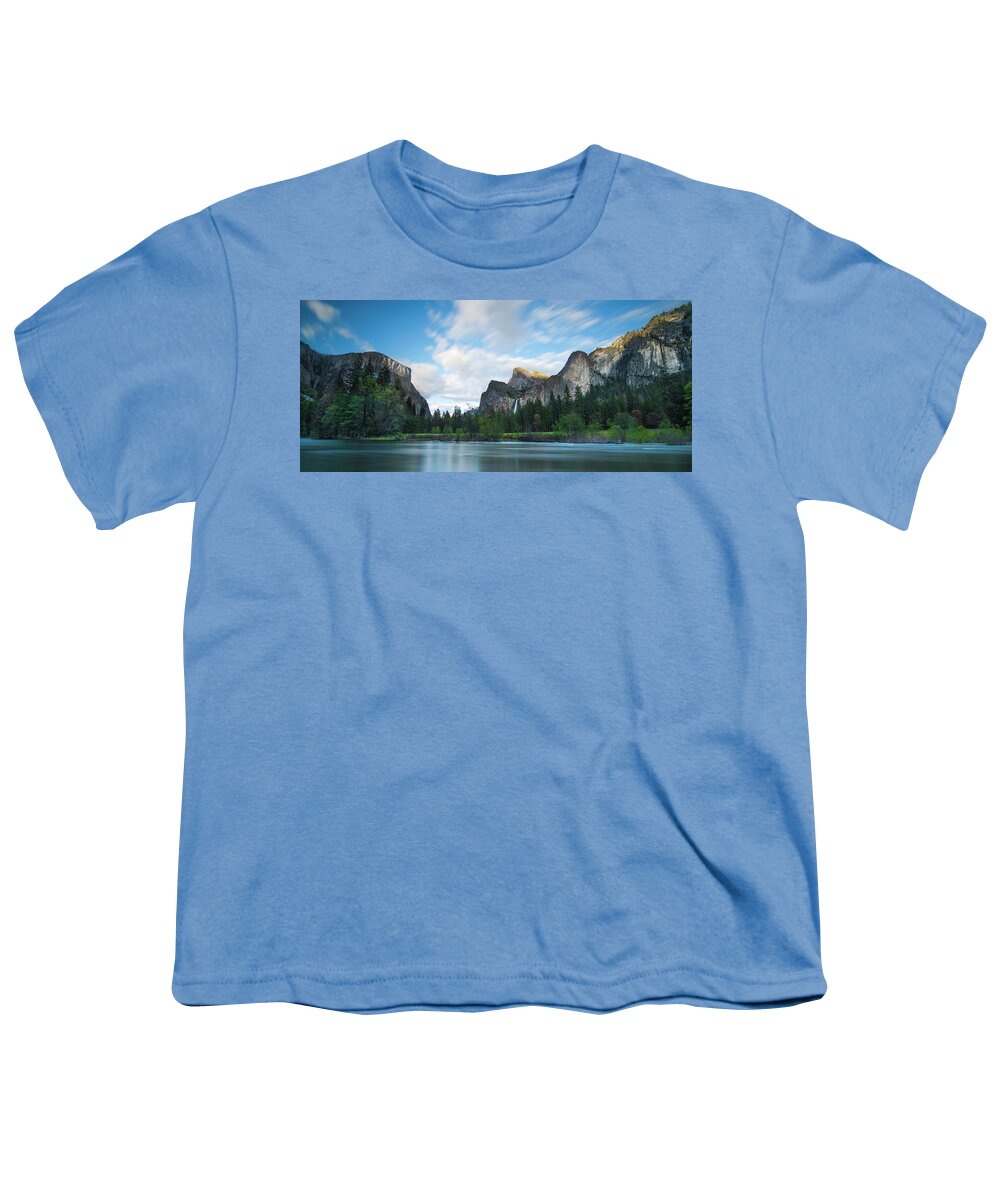 Yosemite Youth T-Shirt featuring the photograph Yosemite Panorama by Larry Marshall