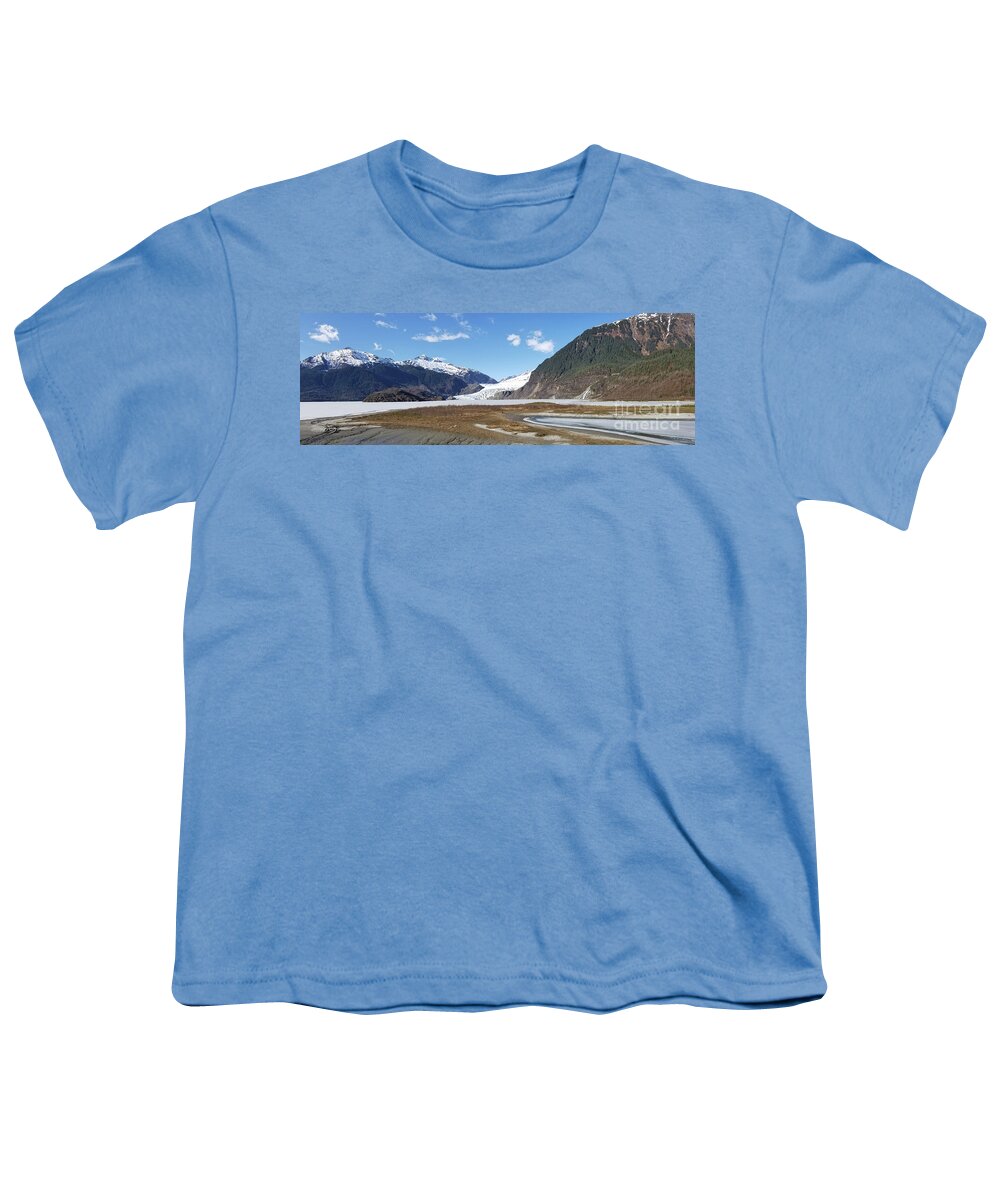 #juneau Youth T-Shirt featuring the photograph Mendenhall Lake in the Spring by Charles Vice