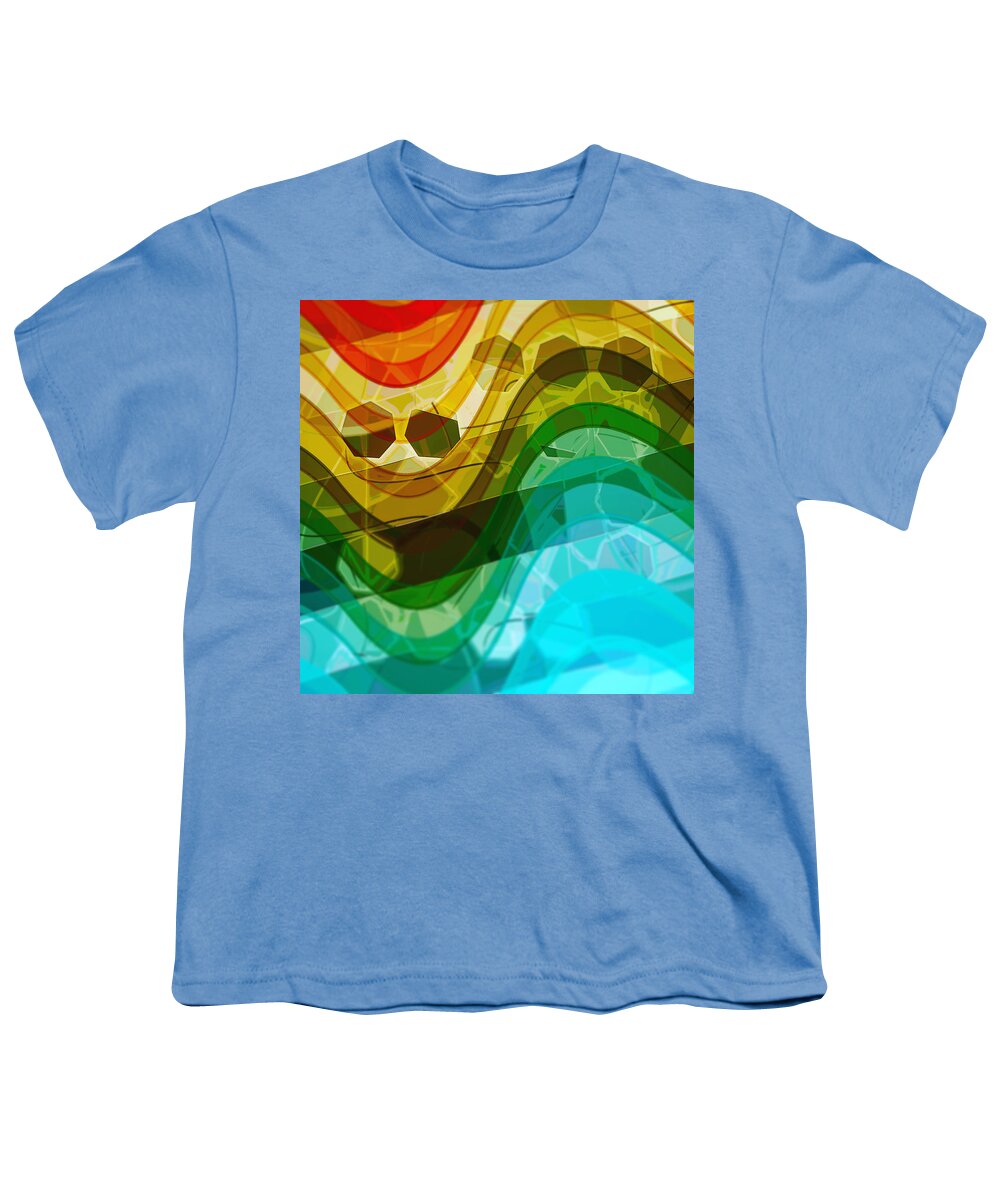 Abstract Youth T-Shirt featuring the digital art Pattern 29 #1 by Marko Sabotin