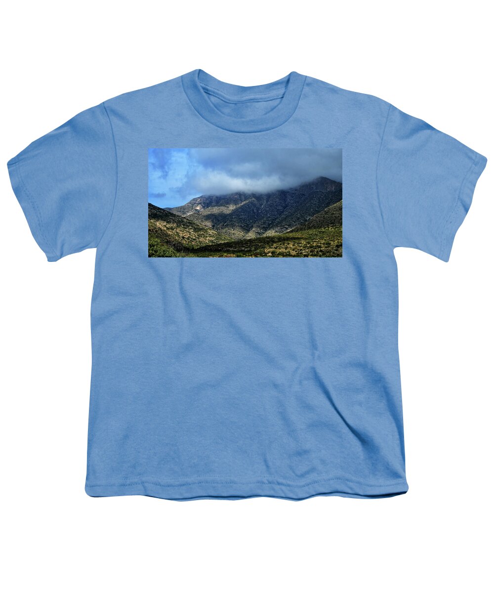 Mckittrick Canyon Youth T-Shirt featuring the photograph Mountain and Sky by George Taylor