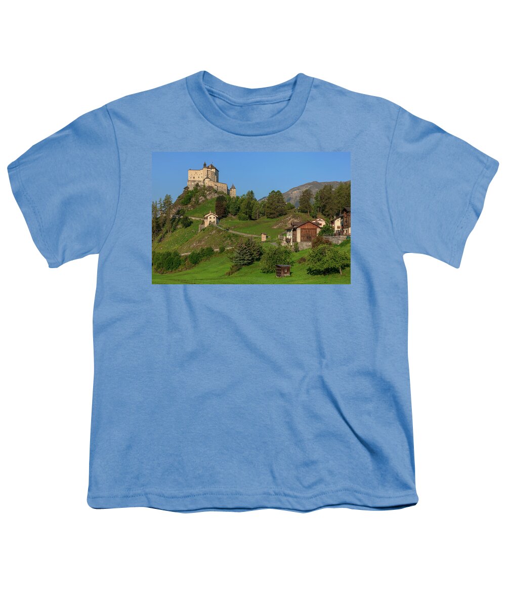 Tarasp Castle Youth T-Shirt featuring the photograph Tarasp Castle - Switzerland #5 by Joana Kruse