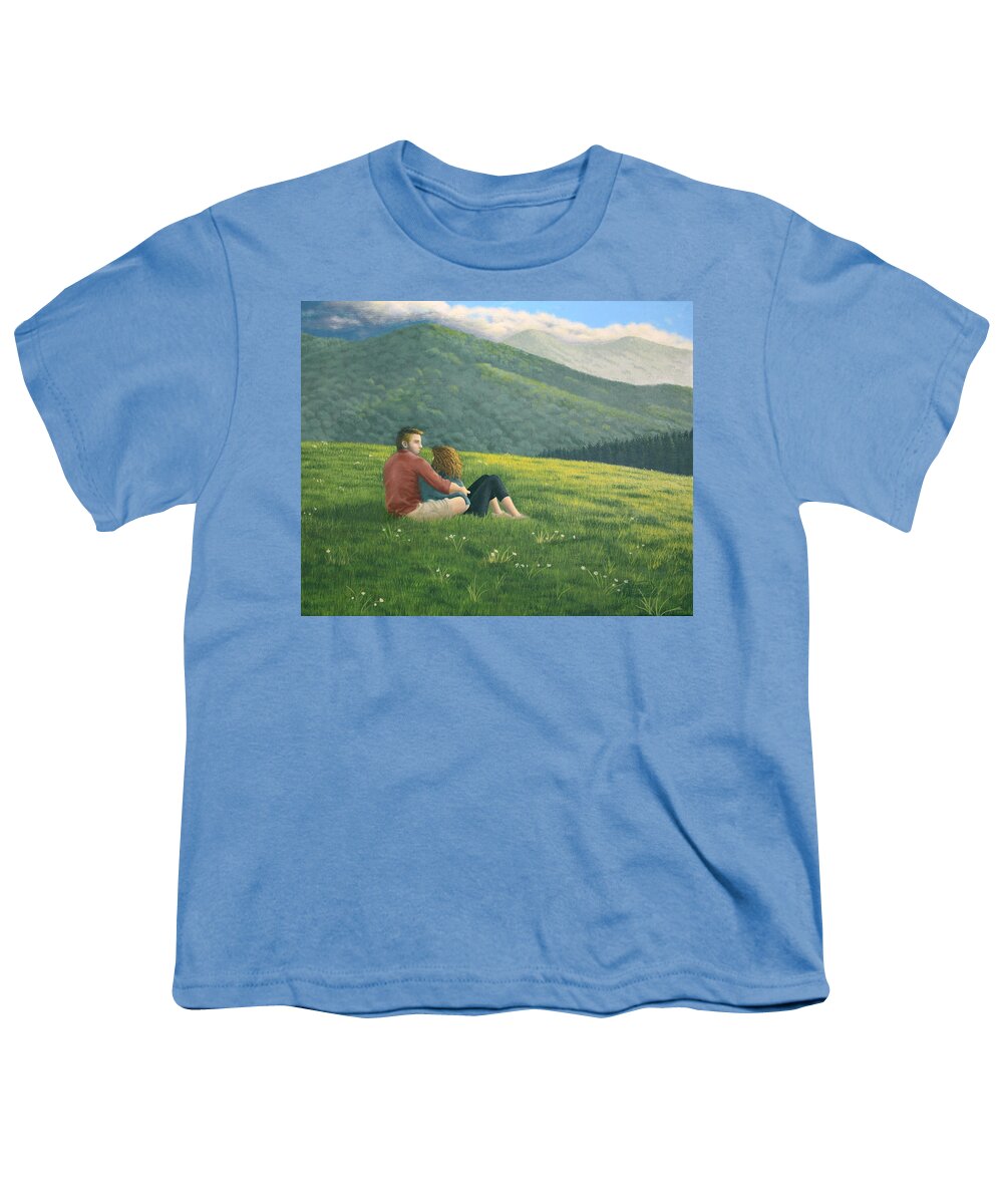 Summer Youth T-Shirt featuring the painting A Summer Place by Adrienne Dye