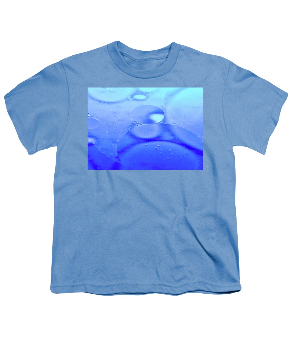 Abstract Photography Youth T-Shirt featuring the photograph Abstract Photography - Blue Circles by Amelia Pearn
