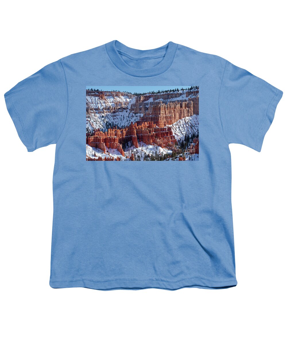 Bryce Canyon National Park Youth T-Shirt featuring the photograph Bryce Canyon Snowscape Five by Bob Phillips