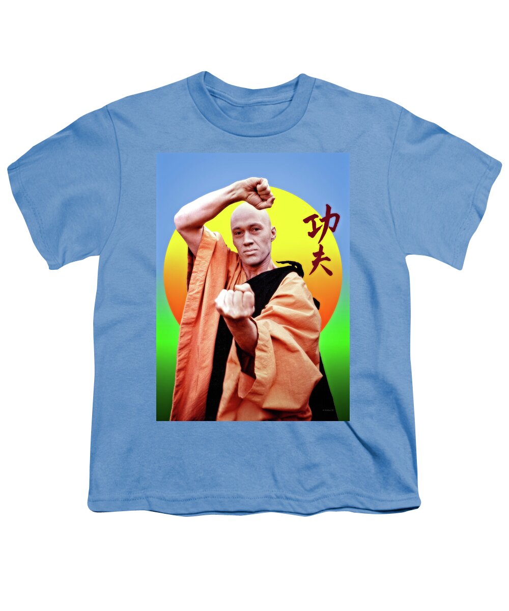 2d Youth T-Shirt featuring the photograph David Carradine - Kung Fu by Brian Wallace
