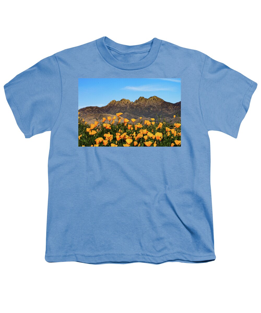 Four Peaks Youth T-Shirt featuring the photograph Four Peaks in Spring by Bonny Puckett