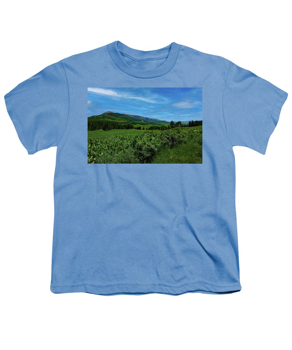 Cloud Youth T-Shirt featuring the photograph Crested Butte Colorado, Gothic Mountain by Tom Potter
