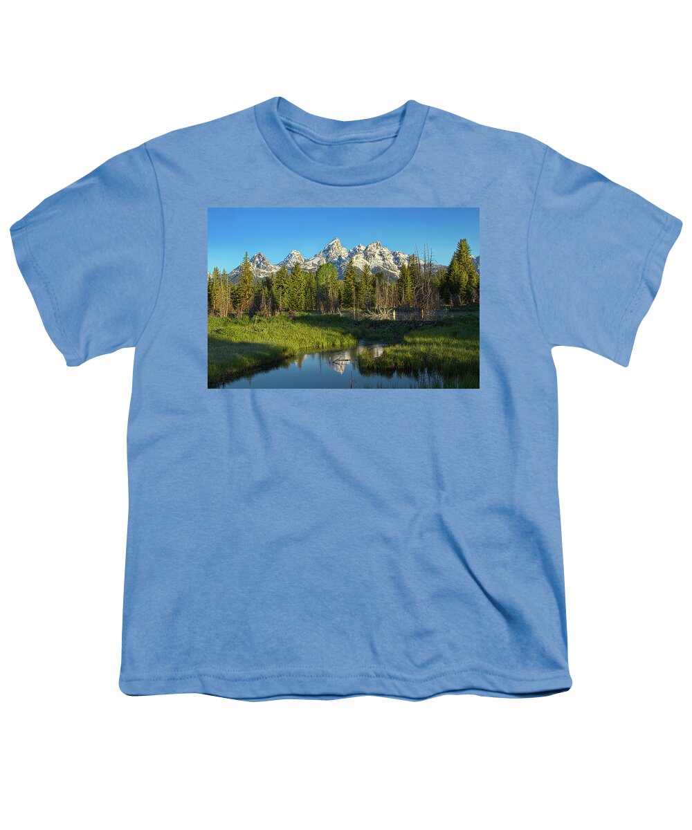 Canon Youth T-Shirt featuring the photograph Grand Tetons by Phil Koch
