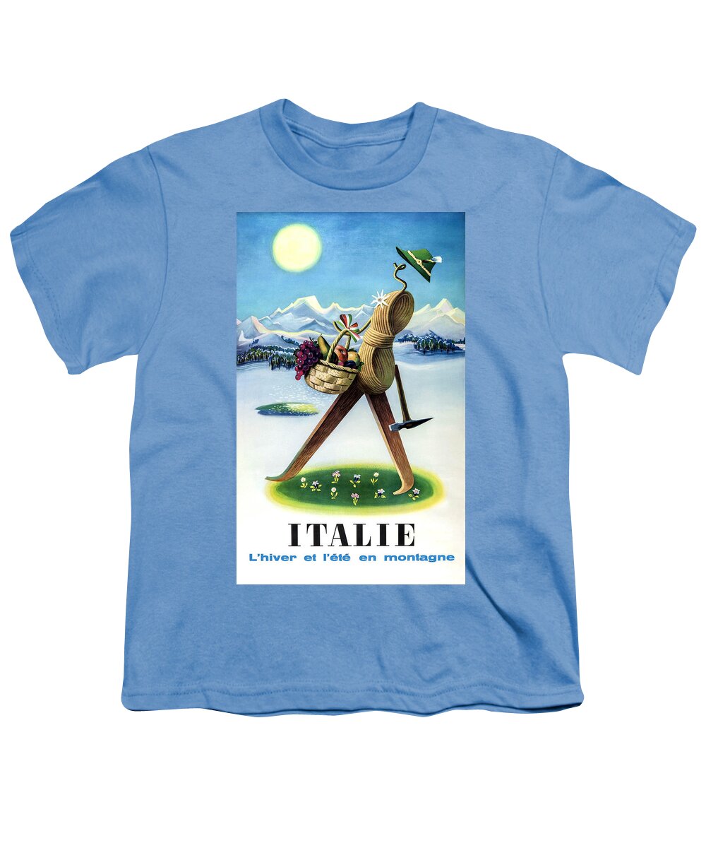 Italy Youth T-Shirt featuring the digital art Hiking in Italy by Long Shot
