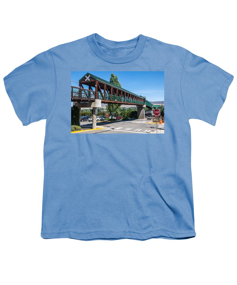 Loop Trail Bridge Over Columbia Street Youth T-Shirt featuring the photograph Loop Trail Bridge over Columbia Street by Tom Cochran