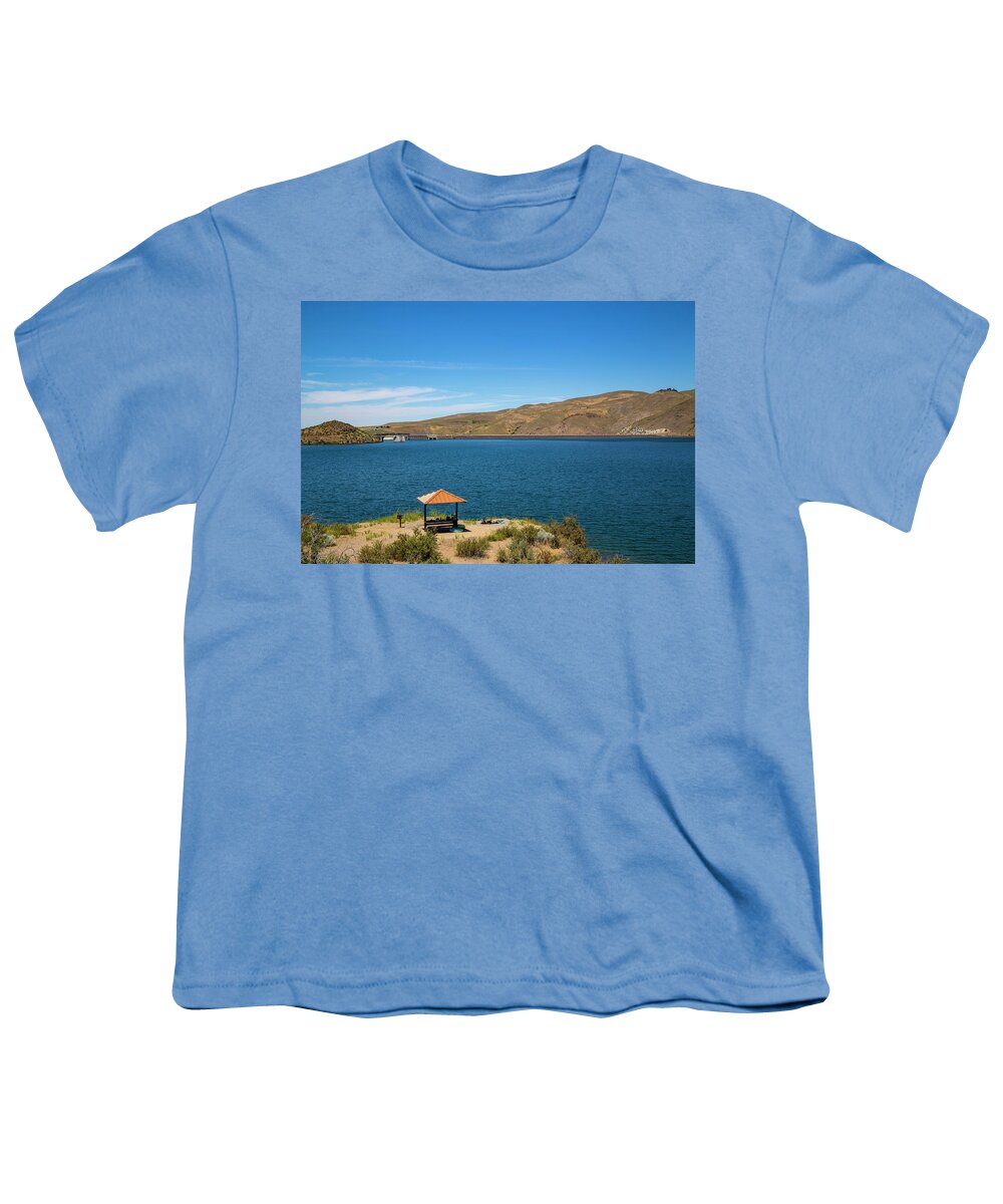 Lake Youth T-Shirt featuring the photograph Lucky Peak Lake by Dart Humeston