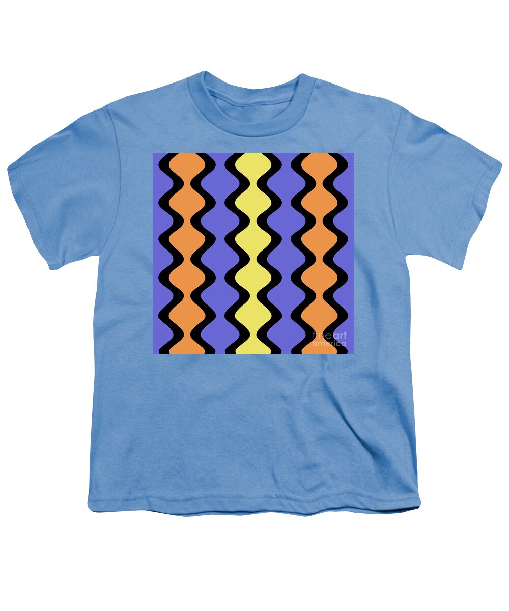 Modern Youth T-Shirt featuring the digital art Mod Waves on Twilight by Donna Mibus