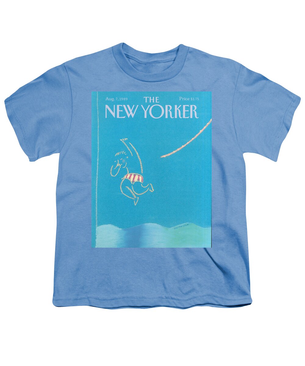 Leisure Youth T-Shirt featuring the painting New Yorker August 7, 1989 by Merle Nacht