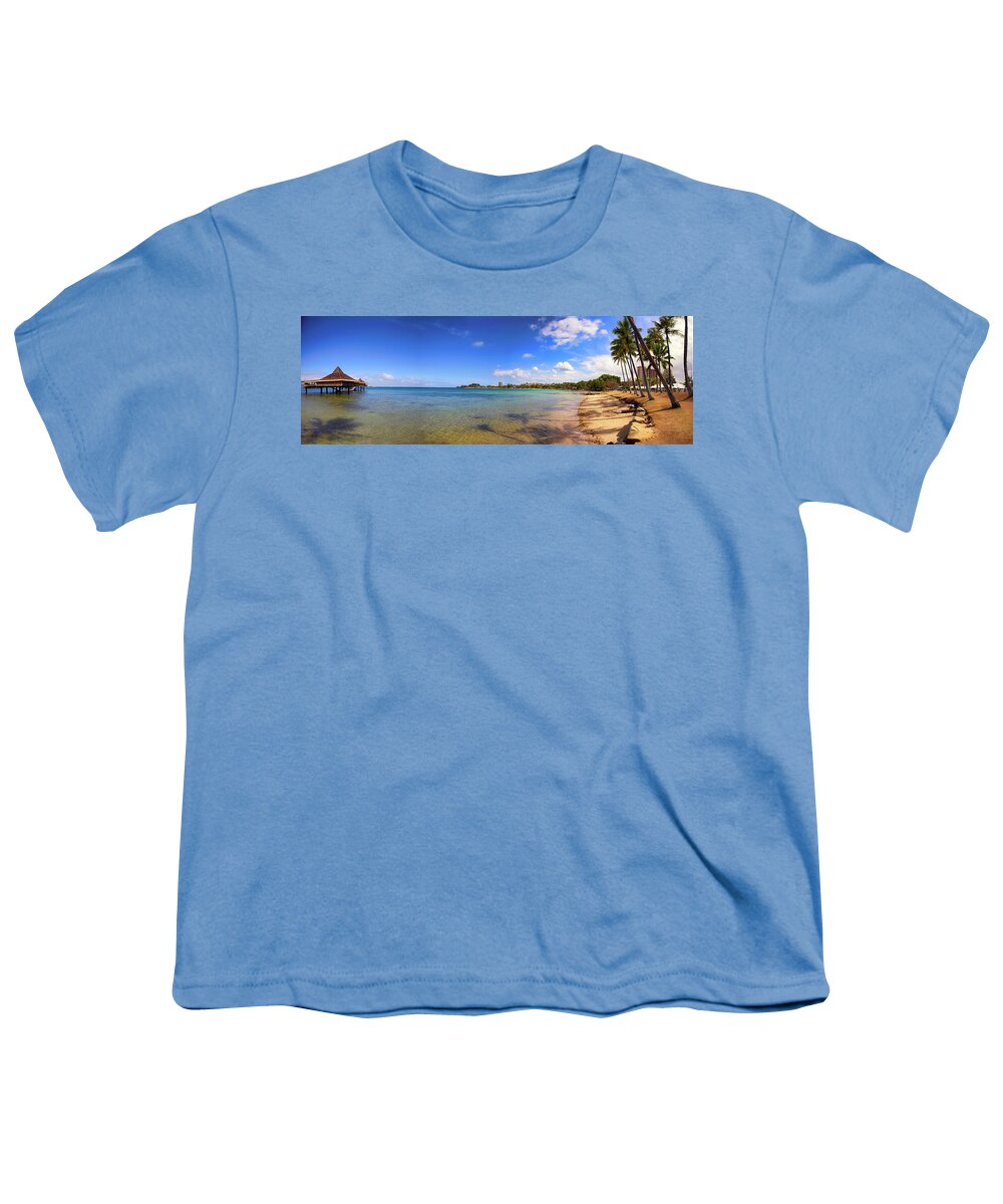 New Caledonia Youth T-Shirt featuring the photograph Pacific Island Beach by Frank Lee