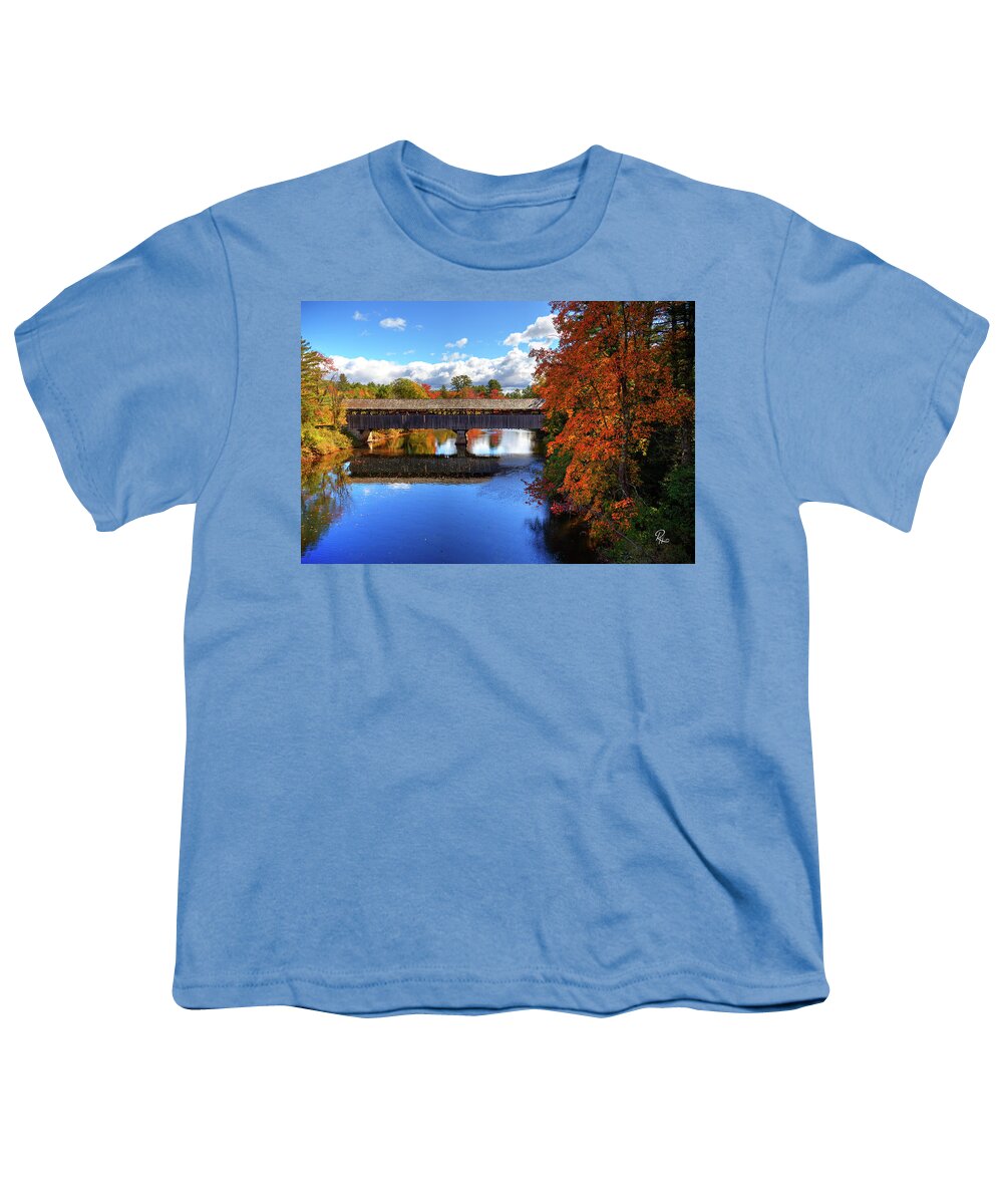 Fine Art Youth T-Shirt featuring the photograph Parsonsfield Bridge by Robert Harris