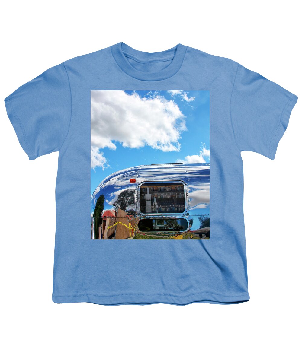 Airstream Youth T-Shirt featuring the photograph REFLECTING ON A JOURNEY Palm Springs CA by William Dey