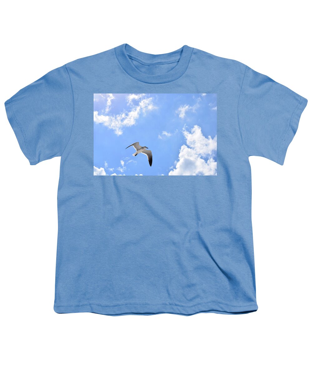 Bird Youth T-Shirt featuring the photograph Seagull bird Photo 145 by Lucie Dumas