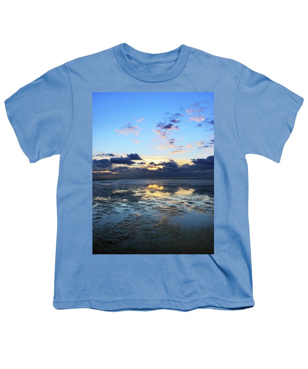 Southport Youth T-Shirt featuring the photograph SOUTHPORT. Sunset On The Shore. by Lachlan Main