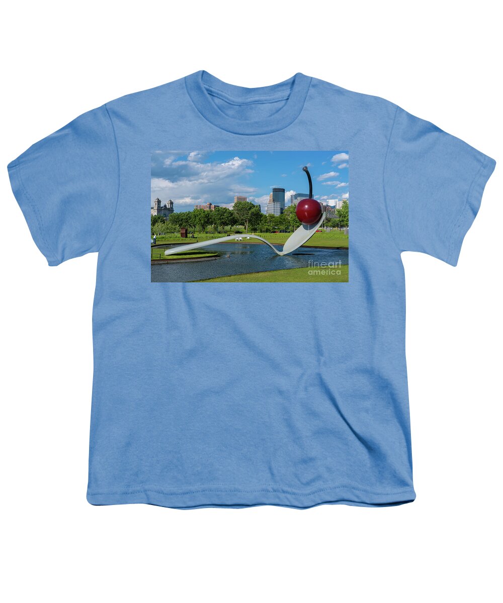 Minneapolis Youth T-Shirt featuring the photograph Spoonbridge and Cherry - Walker by Jim Schmidt MN