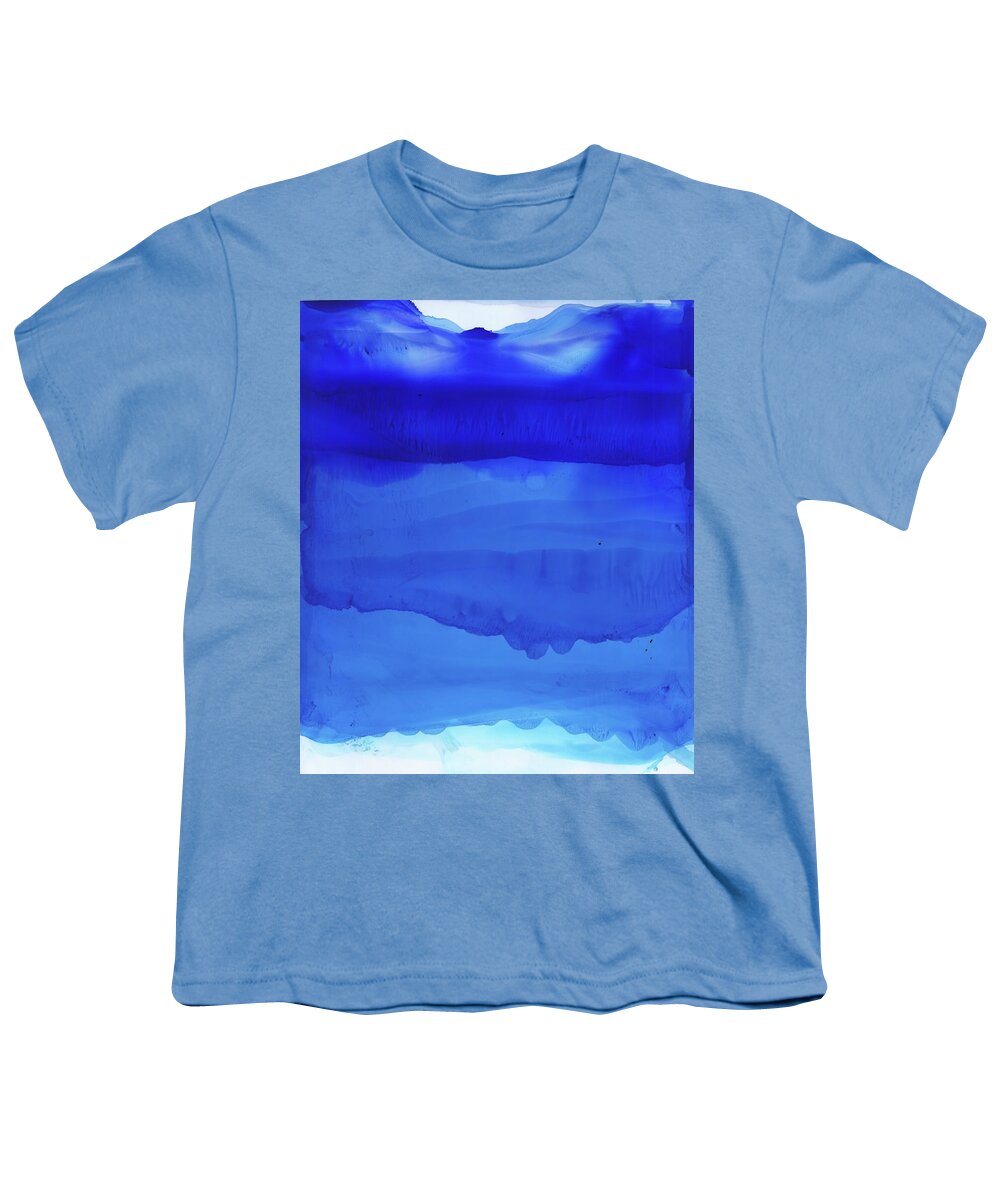 Abstract Youth T-Shirt featuring the painting Still Waters by Christy Sawyer