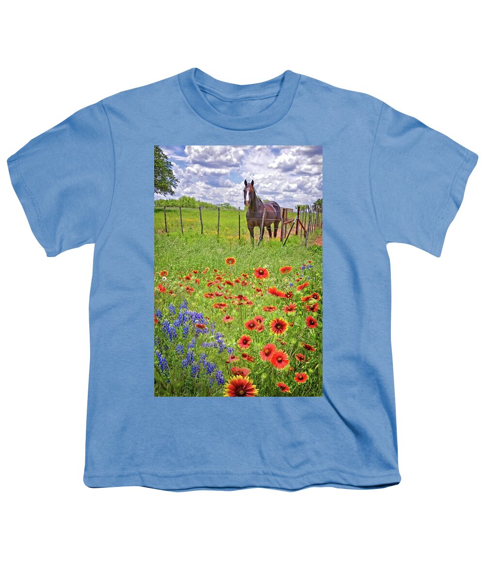 Texas Hill Country Youth T-Shirt featuring the photograph Sweet Times in the Hill Country by Lynn Bauer