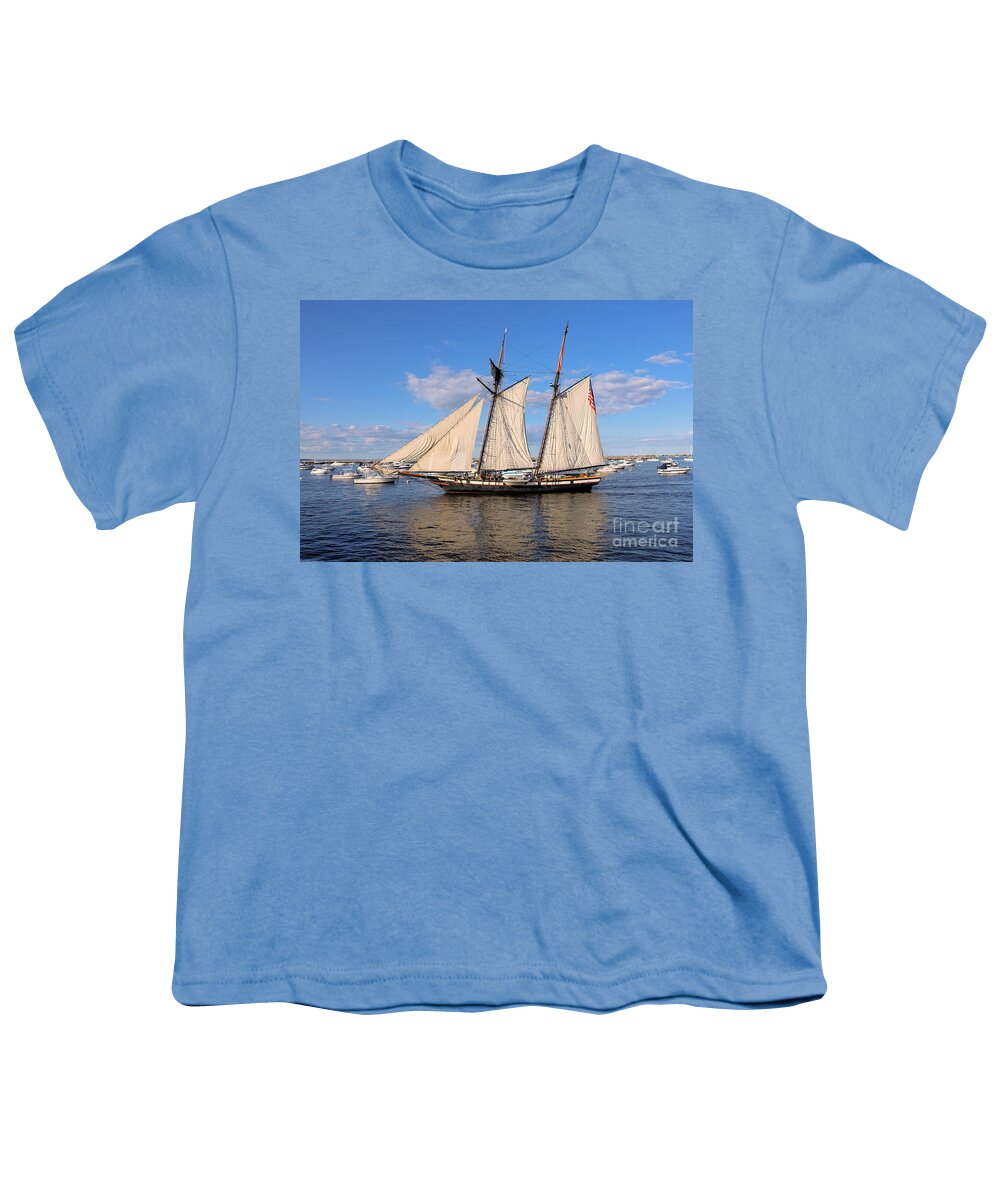 Lynx Youth T-Shirt featuring the photograph Tall ship Lynx 2021 by Janice Drew
