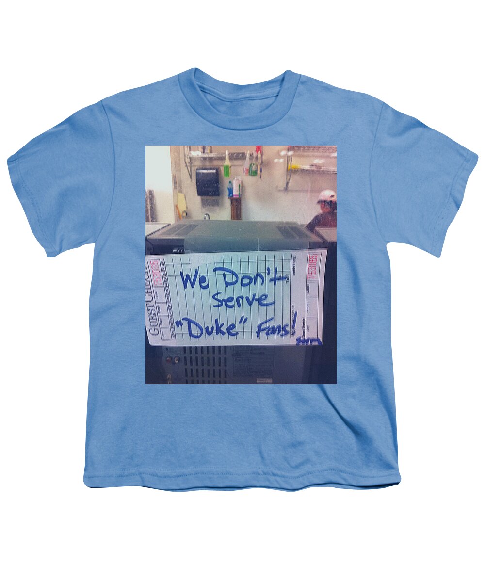Duke Youth T-Shirt featuring the photograph Tarheels or Else by Lee Darnell