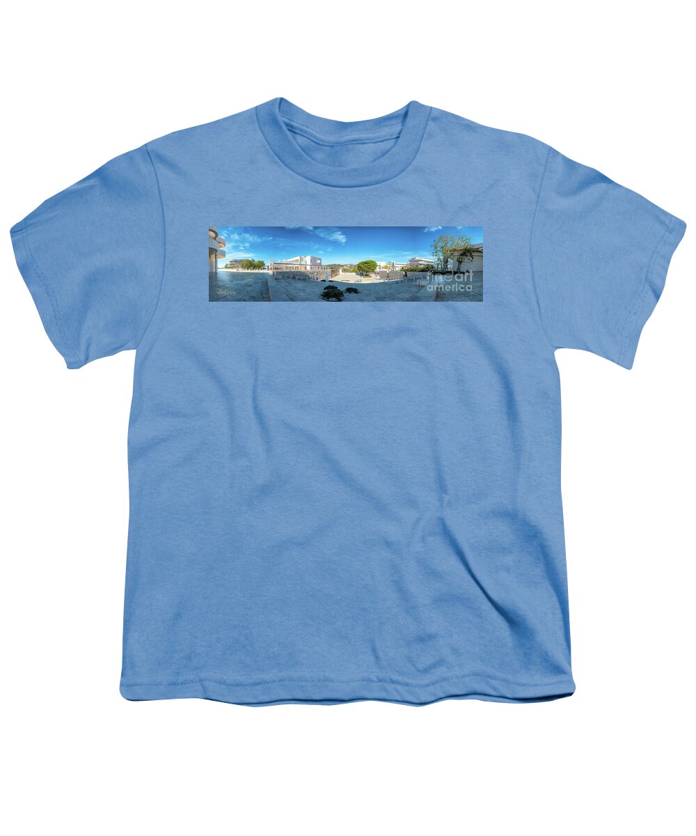 Brentwood Youth T-Shirt featuring the photograph The Getty Center in Los Angeles by David Levin
