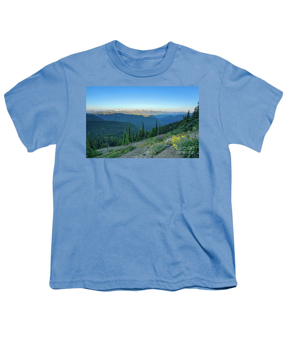 Mt. Olympus Youth T-Shirt featuring the photograph Wildflower Ridge by Brian Kamprath