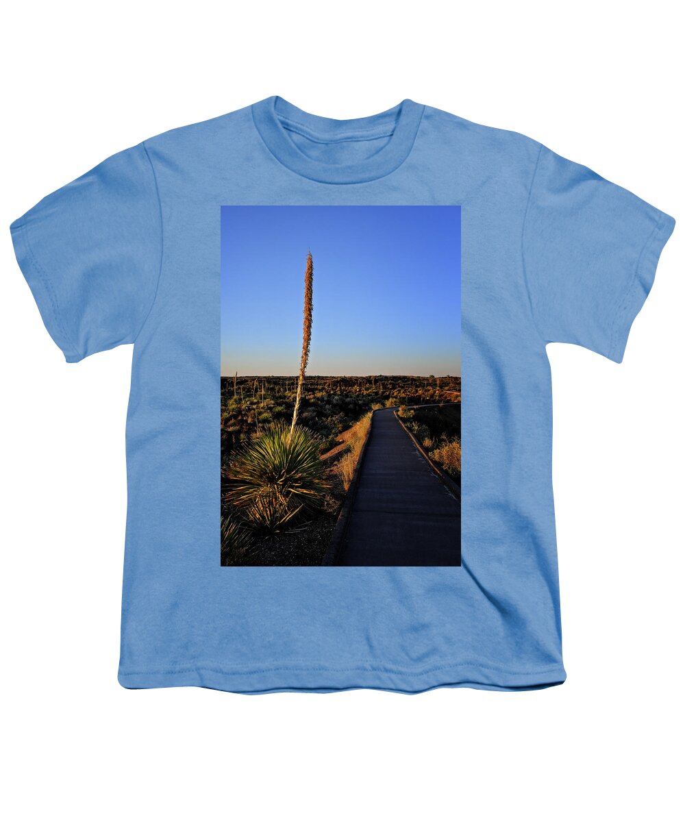 Valley Of The Fires Youth T-Shirt featuring the photograph Yucca by the Path by George Taylor