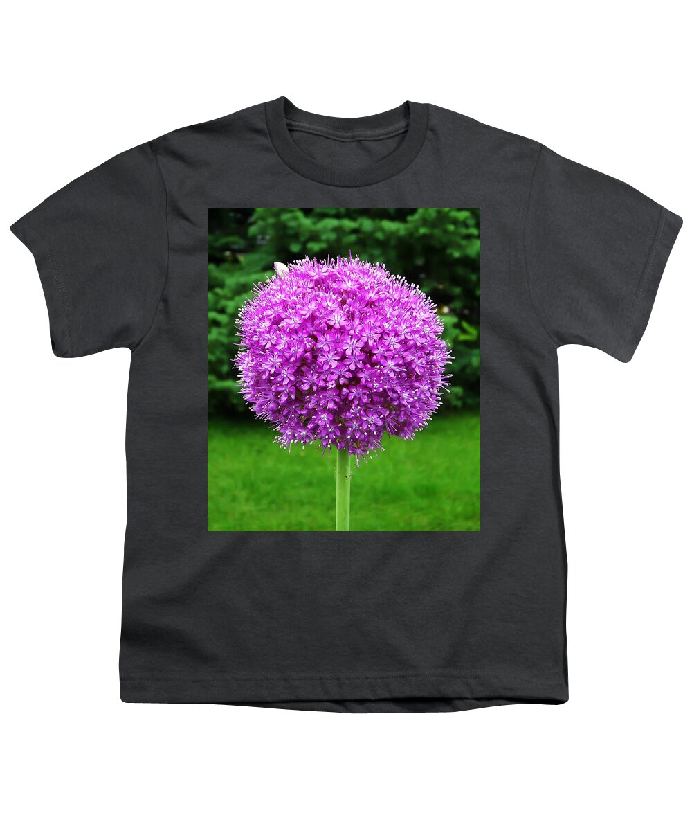 Purple Allium Flower Youth T-Shirt featuring the photograph Glisten #1 by Aimee L Maher ALM GALLERY