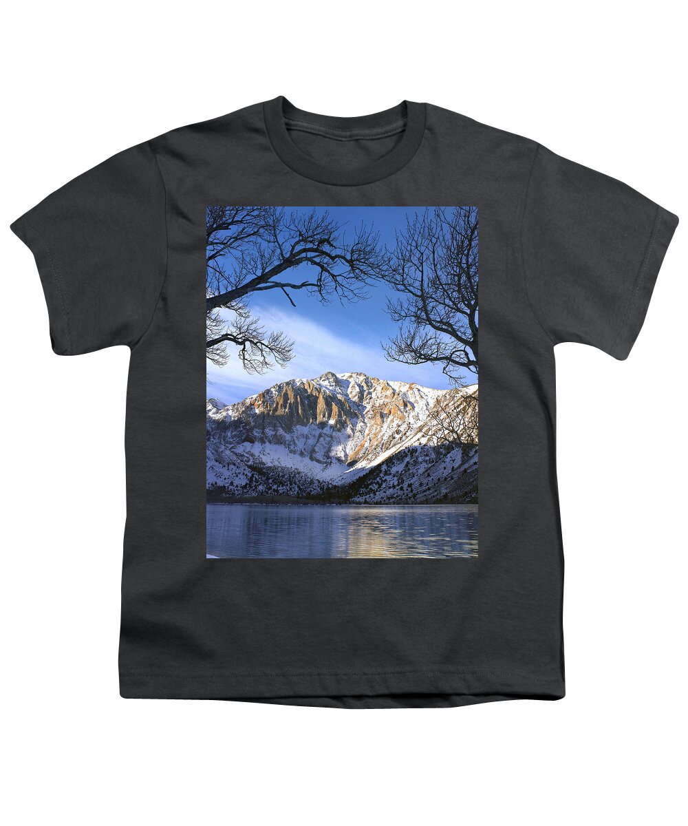 Feb0514 Youth T-Shirt featuring the photograph Laurel Mt And Convict Lake Sierra #1 by Tim Fitzharris