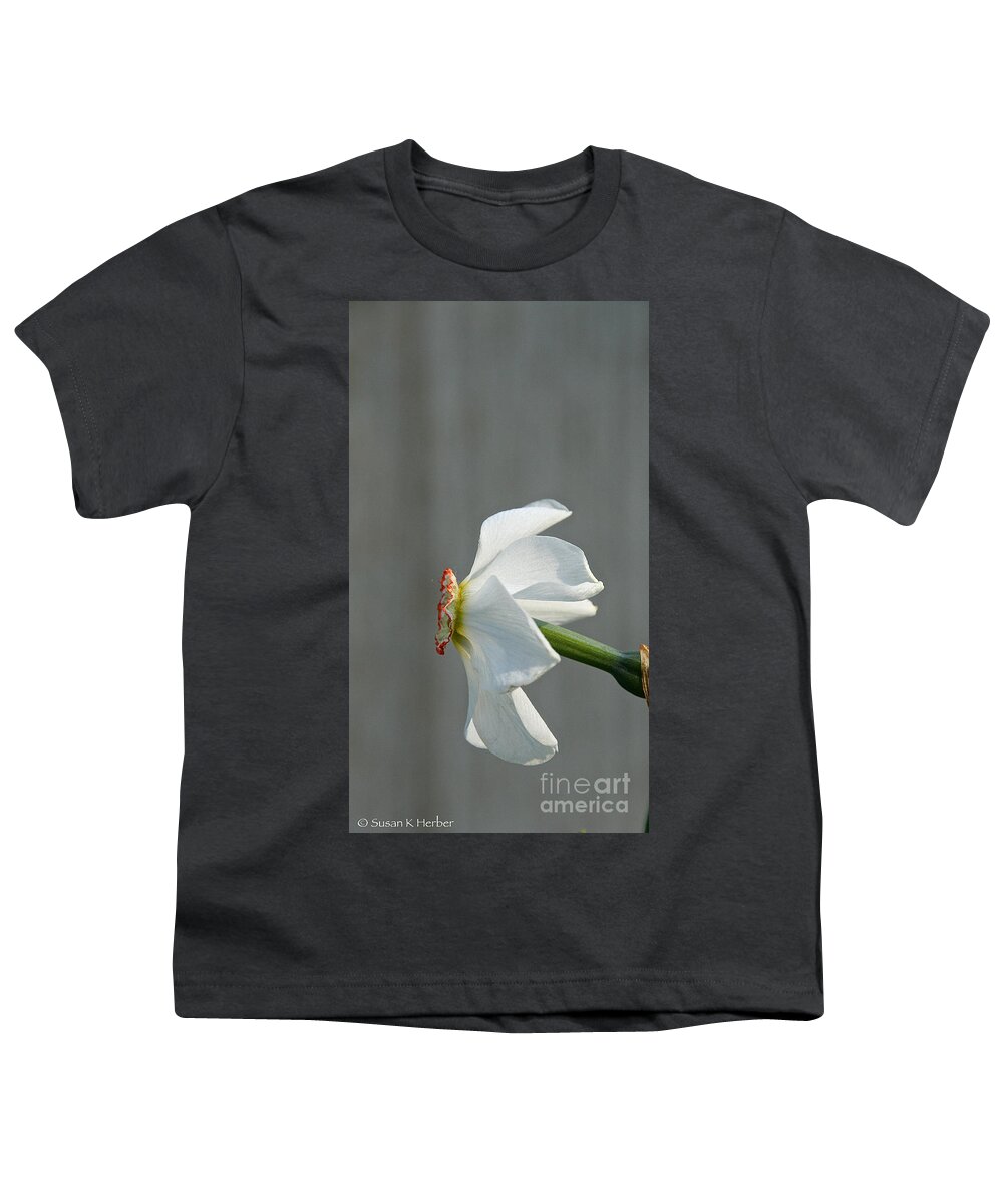 Flower Youth T-Shirt featuring the photograph Narcissus Profiled by Susan Herber