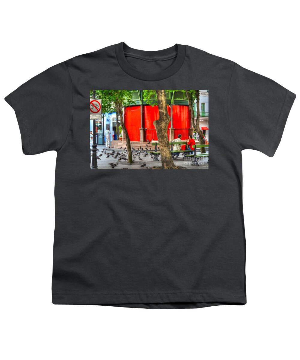 Bench Youth T-Shirt featuring the photograph Sitting on a Park Bench #2 by Debbi Granruth
