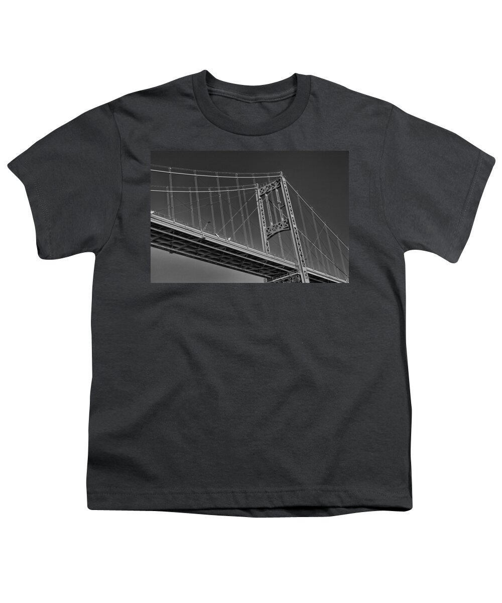 Bridge Youth T-Shirt featuring the photograph Thousand Islands Bridge #1 by Eunice Gibb