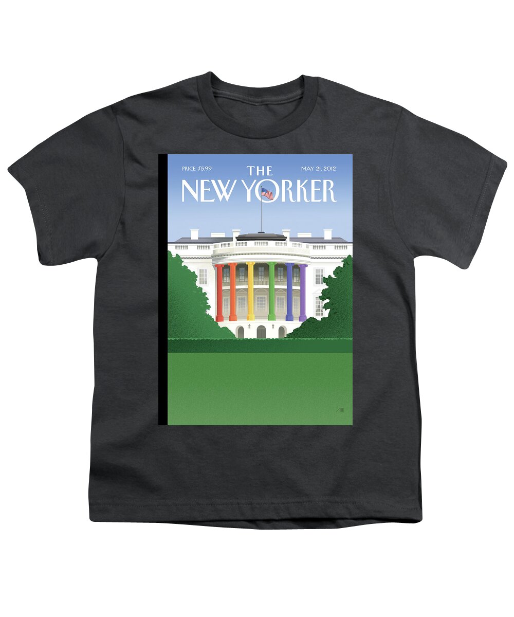 President Youth T-Shirt featuring the painting Spectrum of Light by Bob Staake