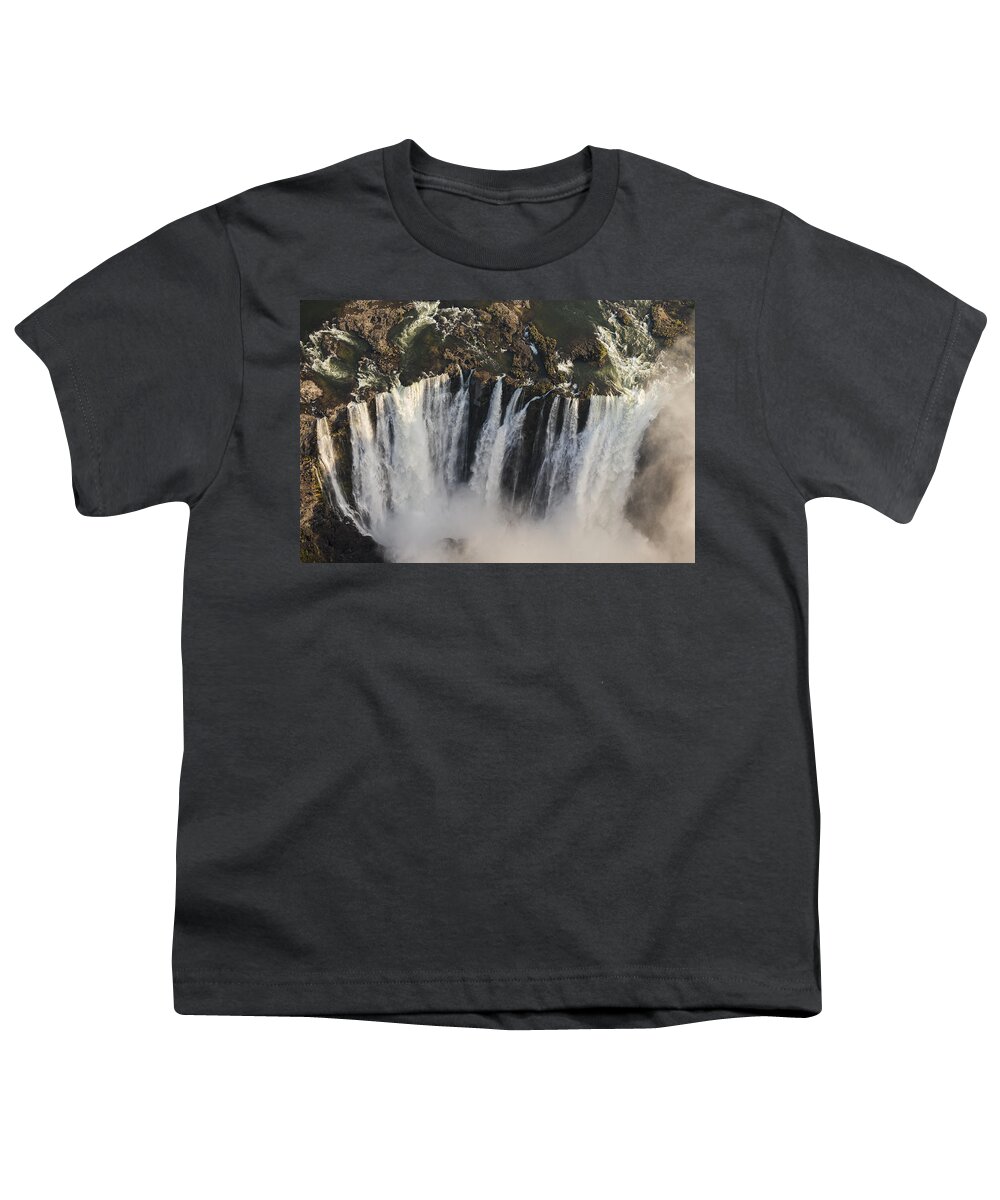 Vincent Grafhorst Youth T-Shirt featuring the photograph Victoria Falls And Rainbow Zimbabwe #1 by Vincent Grafhorst