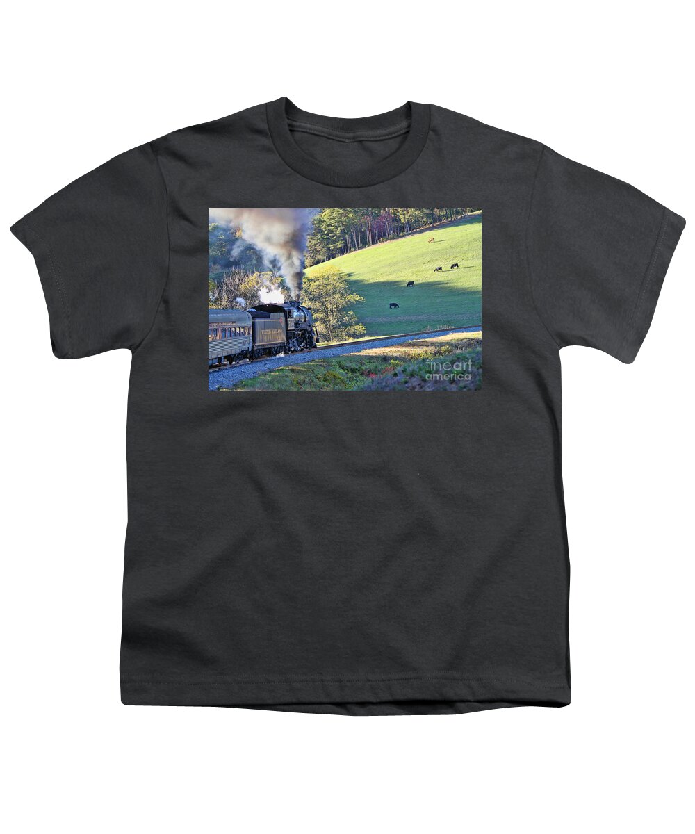 Western Maryland Scenic Railroad Youth T-Shirt featuring the photograph Western Maryland Scenic Railroad #1 by Jack Schultz
