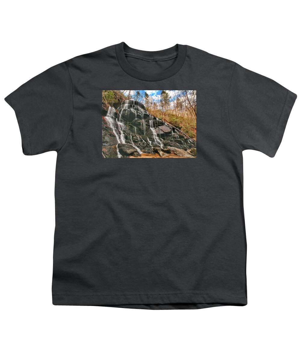Yellow Branch Falls Youth T-Shirt featuring the photograph Yellow Branch Falls by Chris Berrier