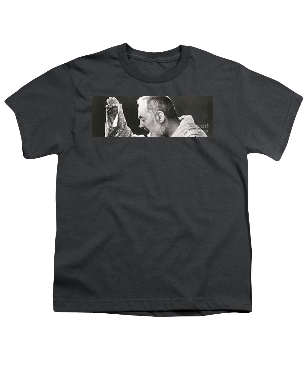 Prayer Youth T-Shirt featuring the photograph Padre Pio by Matteo TOTARO