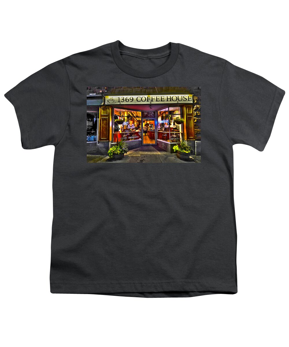 Cafe Youth T-Shirt featuring the photograph 1369 Coffee House Cambridge MA by Toby McGuire