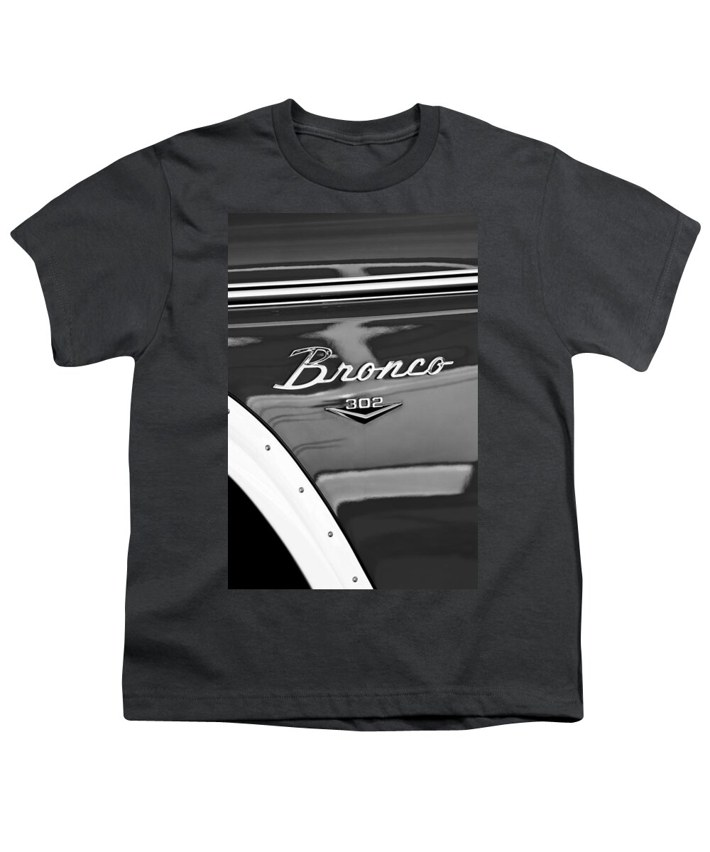 1972 Ford Bronco Emblem Youth T-Shirt featuring the photograph 1972 Ford Bronco Emblem by Jill Reger