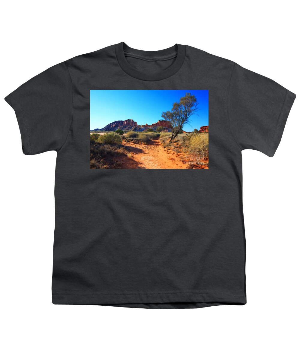 Rainbow Valley Sunrise Outback Landscape Central Australia Water Hole Northern Territory Australian Clay Pan Youth T-Shirt featuring the photograph Rainbow Valley #2 by Bill Robinson