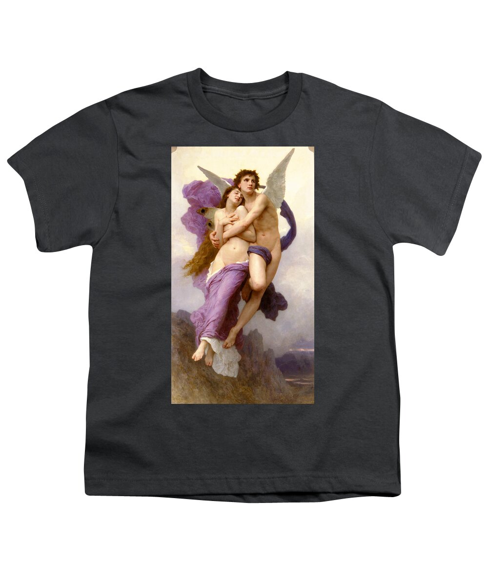 The Abduction Of Psyche Youth T-Shirt featuring the painting The abduction of Psyche #2 by William-Adolphe Bouguereau