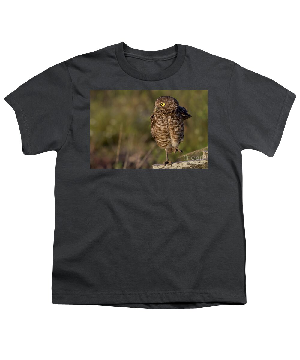 Burrowing Owl Youth T-Shirt featuring the photograph Burrowing Owl Photo by Meg Rousher