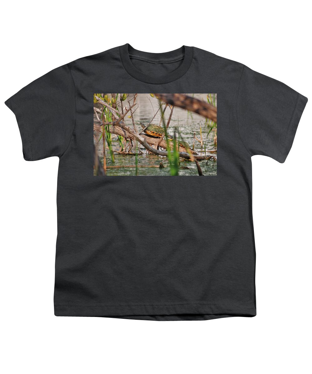 Red-bellied Turtle Youth T-Shirt featuring the photograph 42- Florida Red-Bellied Turtle by Joseph Keane