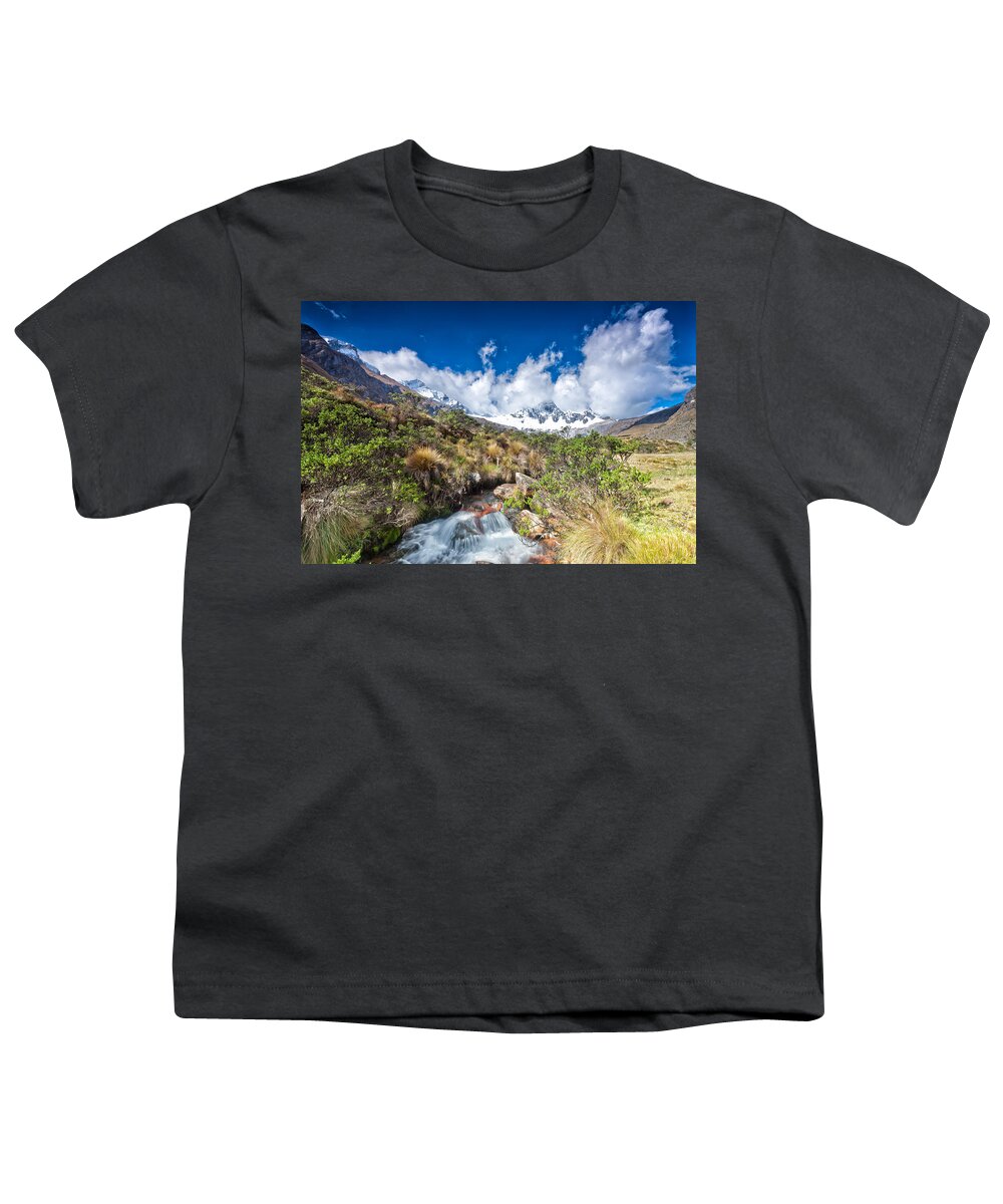 Andean Youth T-Shirt featuring the photograph View of Paso Punta Union on 4750m #6 by U Schade