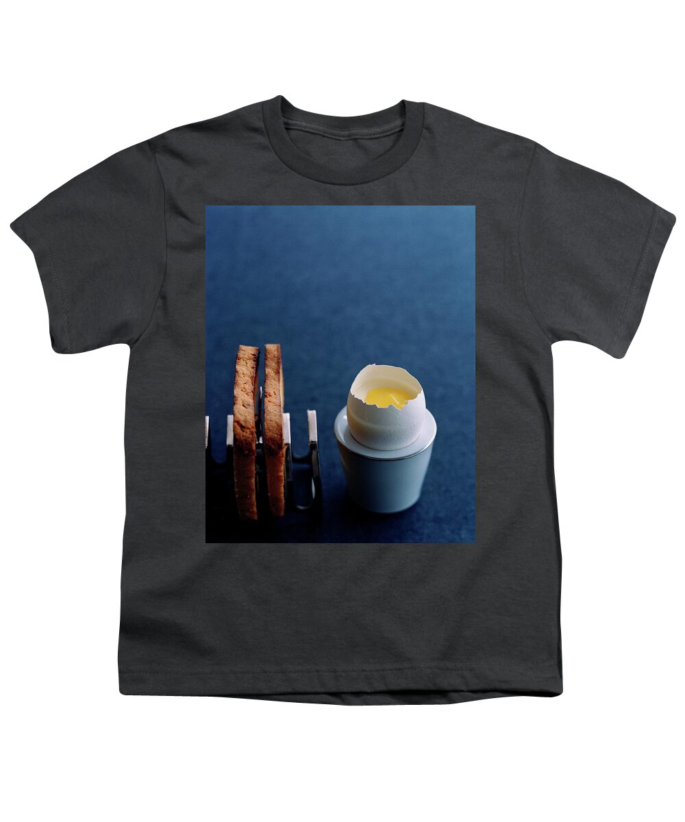 Cooking Youth T-Shirt featuring the photograph A Dessert Made To Look Like An Egg And Toast by Romulo Yanes